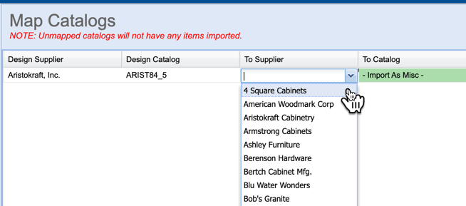 Import 2020 Design as Misc Items - Breakfront Software